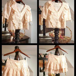 LoveShackFancy Eyelet Set Pisco Pink Small